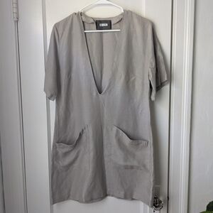 Reformation Grey/Gray Caftan Shift Dress Small S